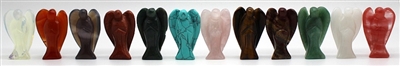 set of 12 hand carved angels