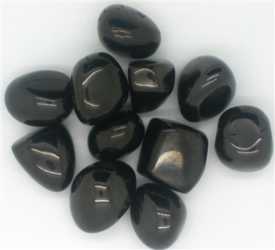 Tumbled Jet Stones - 1 Pound