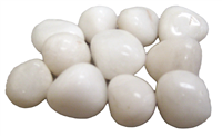 Tumbled White Agate Stones - 1 Pound