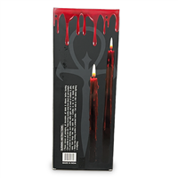 Blood Candle, Black Taper Candles that Bleeds Red when Lit. Pack of 4  Candle