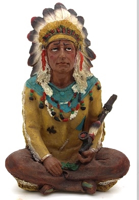 Sitting Chief with Pipe Small - 4.5"H