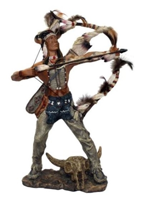 American Indian Warrior with Bow and Arrow