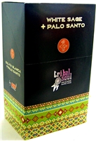 Tribal Soul - WHITE SAGE + PALO SANTO - Incense Smudge Sticks (Box of 12 Packs)