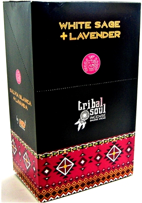 Tribal Soul - WHITE SAGE + LAVENDER - Incense Smudge Sticks (Box of 12 Packs)