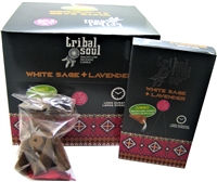 [Backflow] Tribal Soul - WHITE SAGE + LAVENDER  - Jumbo Backflow Dhoop Cones (Box of 12 Packs x 10 cones each)