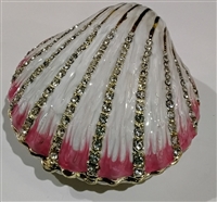 TRNK-1124 Red lip Shell caparazÃ³n  - Bejeweled Trinket Box