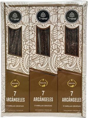 Triskel Naturally Line - 7 Arcangeles - (Box of 12 packs of 9 sticks)