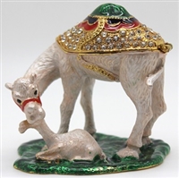 Camel with Calf Trinket Box Bejeweled TRNK-3775
