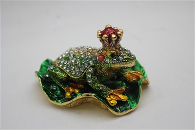Frog prince w/ jewels 2.5" trinket. TRNK-4383