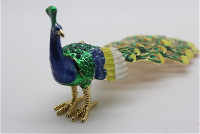 Peacock trinket 6.5" TRNK-4943