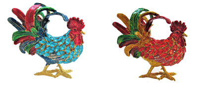 Rooster - Bejeweled Trinket Box - Select an Option