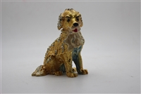 Gold dog Trinket box 3.5" TRNK-723