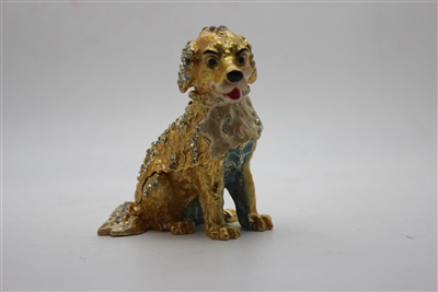 Gold dog Trinket box 3.5" TRNK-723