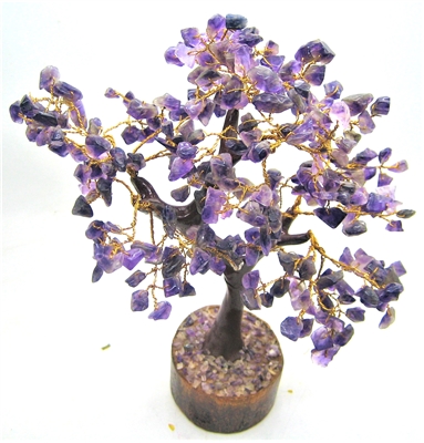 Wood Based Quartz Tree (Medium) Amethyst