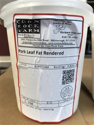 Mangalitsa Pork Leaf Lard (rendered) ~ 1 quart