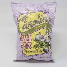 Carolina Kettle Potato Chips, Rosemary & Garlic ~ 5 oz