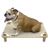 4 Legs 4 Pets  22" x 22" x 5" Small Premium Tweed Square Elevated Dog Bed Cot