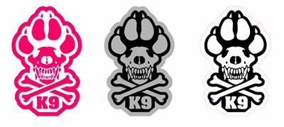 K9 Skull & Crossbones Sticker