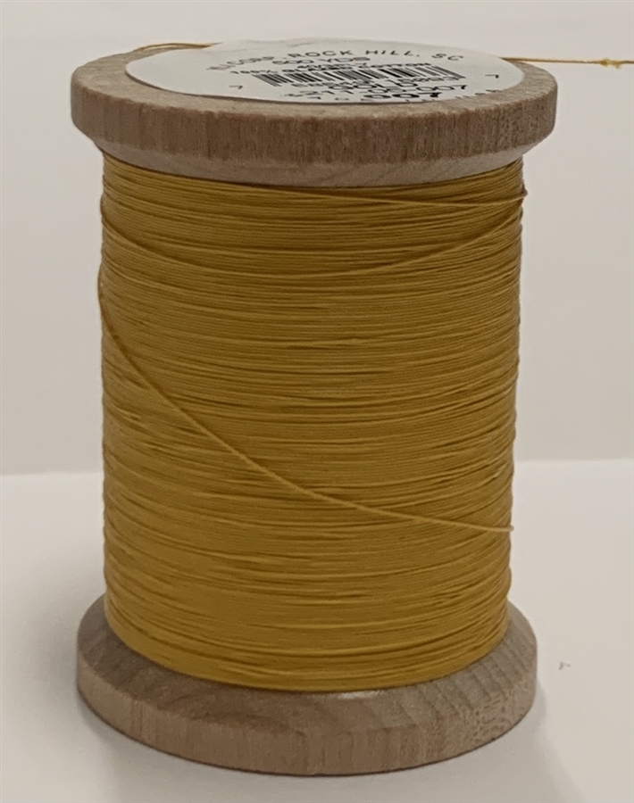 YLI Cotton Hand Quilting Thread, 007 Gold, 40wt, 3 ply, 500 yd