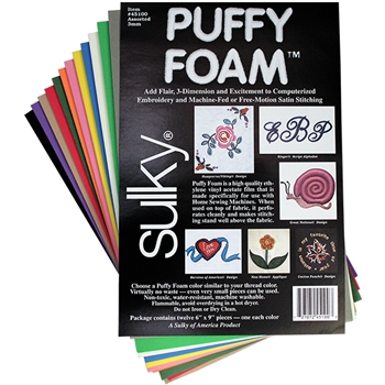 Sulky Puffy Foam 12 Color Assort 3mm