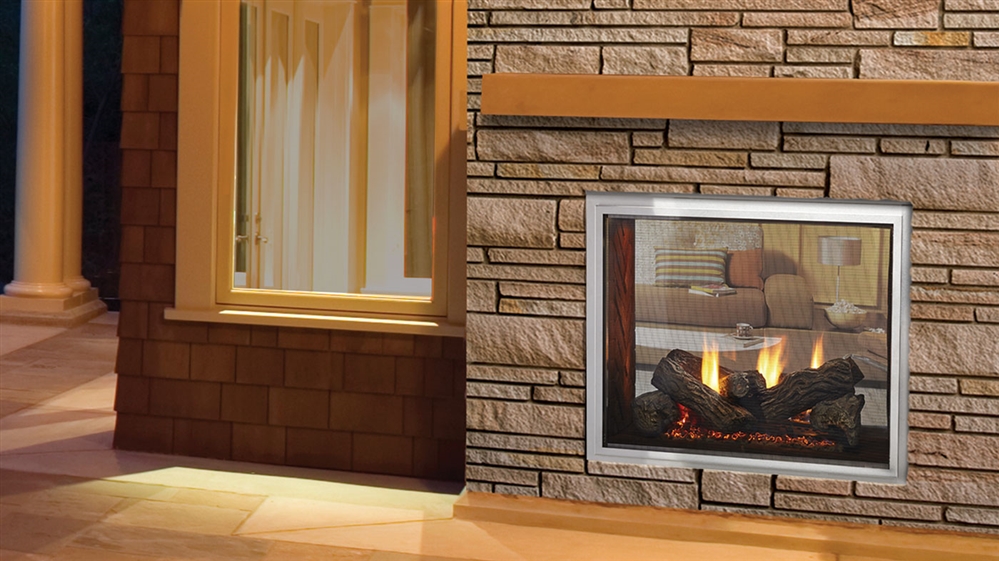 Majestic Indoor/Outdoor Gas Fireplace Fortress