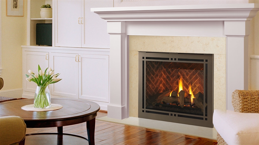 Majestic Direct Vent Gas Fireplace Meridian Platinum