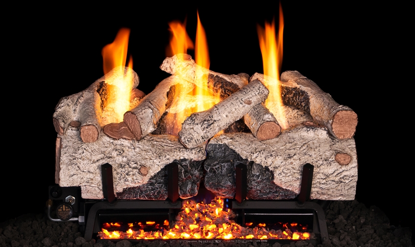 Peterson Real Fyre Vent Free Gas Log Set Charred Alpine Birch