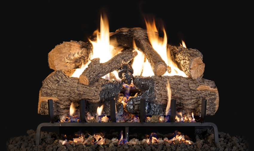 Peterson Real Fyre Vented Gas Log Set Charred Angel Oak