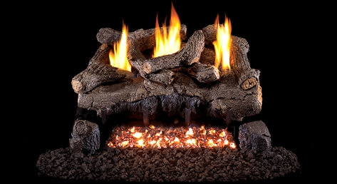 Peterson Real Fyre Vent Free Gas Log Set Charred Evening Fyre