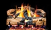 Peterson Real Fyre Outdoor Gas Log Set Charred Evergreen Split Oak