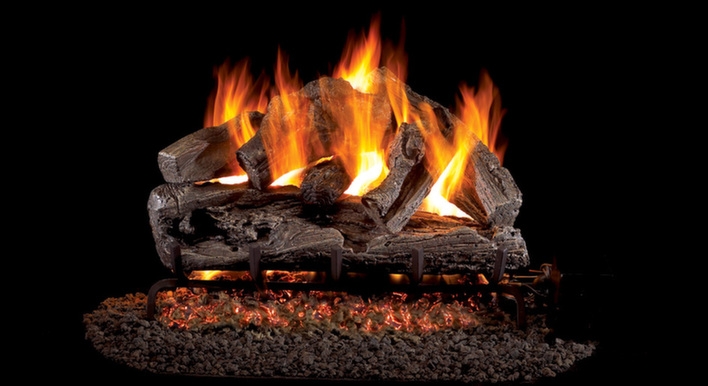 Peterson Real Fyre Vented Gas Log Set Rugged Oak