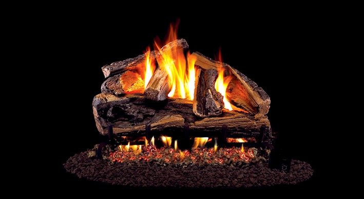 Peterson Real Fyre Vented Gas Log Set Rugged Split Oak