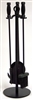 Uniflame Black Wrought Iron 4 Piece Fireset