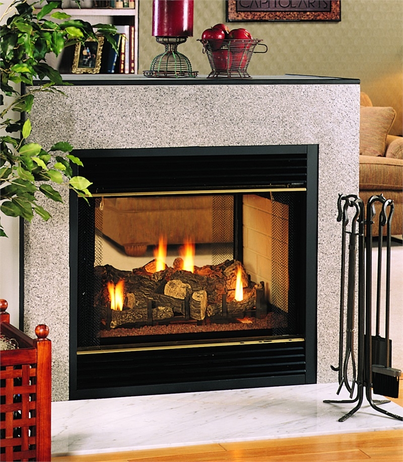 Vantage Hearth Direct Vent Gas Peninsula Fireplace