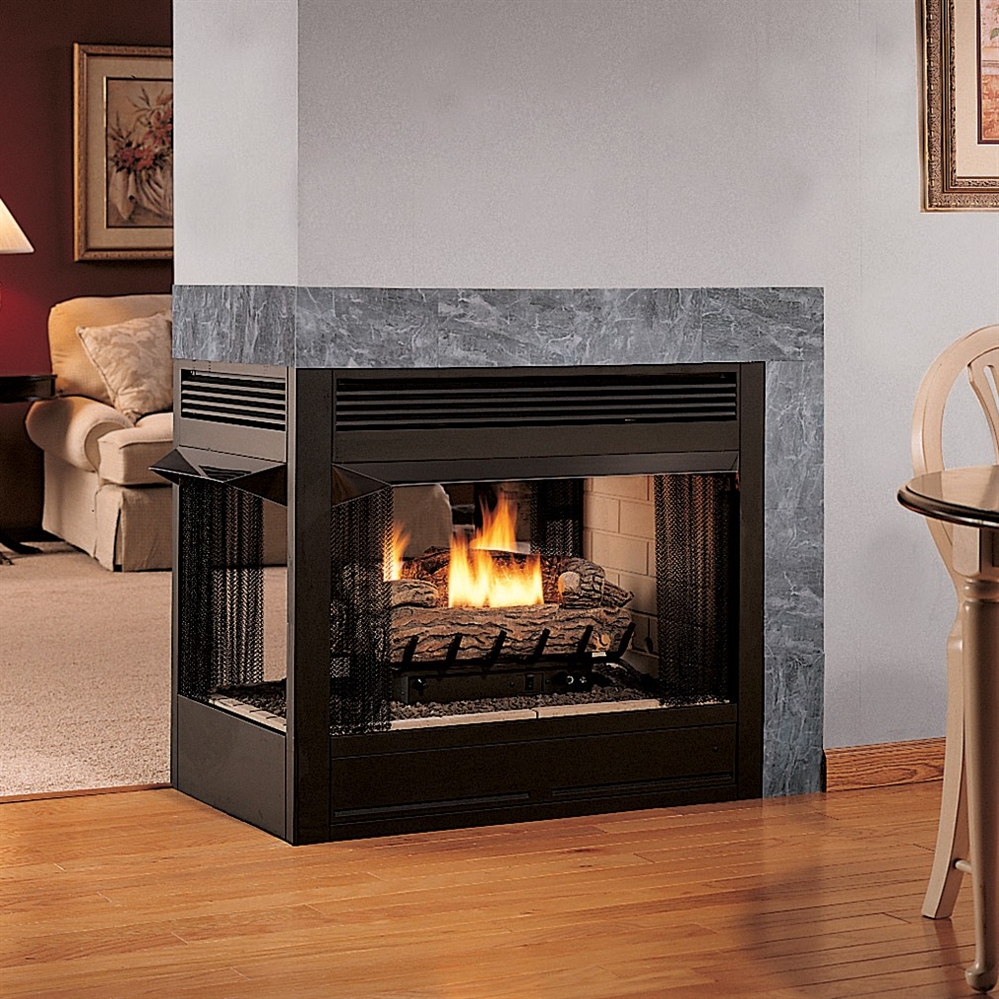 Vantage Hearth Vent Free Gas Peninsula Firebox