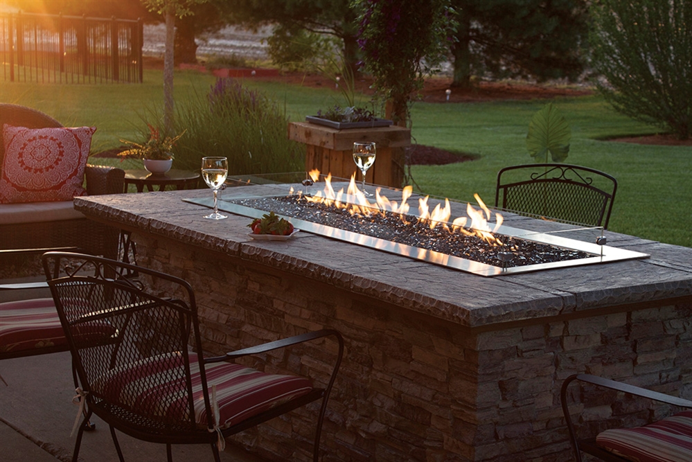 White Mountain Hearth by Empire Outdoor Linear Gas Fire Pit 48"