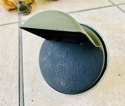 WWII JEEP NOS A-6145 MB GPW BLACKOUT HEADLAMP INSERT CB 6 VOLT, BO LIGHT MILITARY VEHICLE  M.V. SPARES FORD WILLYS WWII DODGE 3/4 TON WC PART # 927864, WEASEL, CCKW TRUCK