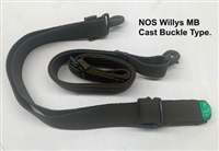 NOS WILLYS MB CAST BUCKLE TYPE  SAFETY STRAP  WWII JEEP M.V. SPARES  ARMY JEEP PARTS