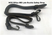 NOS WILLYS MB LATE BUCKLE TYPE  SAFETY STRAP  WWII JEEP M.V. SPARES  ARMY JEEP PARTS