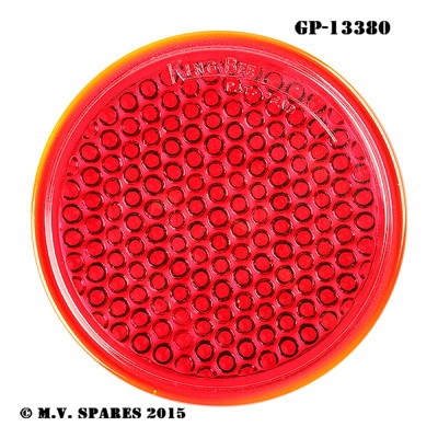 GP-13380 GLASS REFLECTOR LENS - RED - KING BEE - FORD GP - DODGE