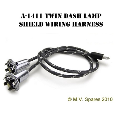 MILITARY WWII JEEP MB GPW WIRING - JEEP - PANEL LIGHTS - TWIN DASH SOCKETS A-1411