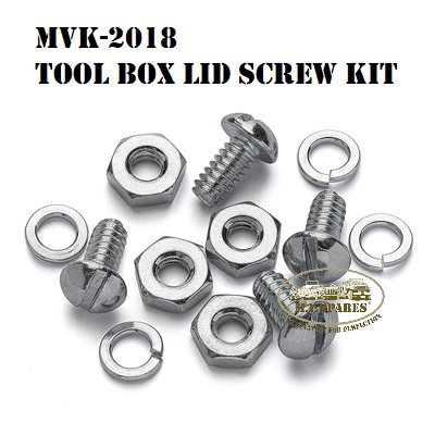 WWII JEEP PARTS MVK-2018 TOOL BOX LID SCREW KIT MB GPW M.V. SPARES www.mvspares.com