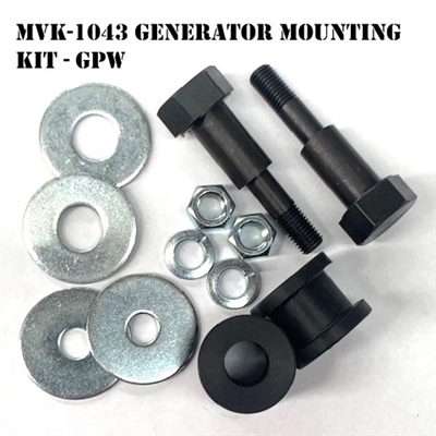 MILITARY WWII JEEP FORD GPW GENERATOR MOUNTING KIT GENERATOR BOLTS, GENERATOR BUSHINGS ARMY JEEP PARTS