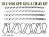 MILITARY WWII JEEP MB GPW KIT - RING & CHAIN THUMB SCREW - GPW MVK-1002