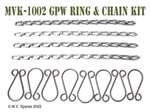 MILITARY WWII JEEP MB GPW KIT - RING & CHAIN THUMB SCREW - GPW MVK-1002