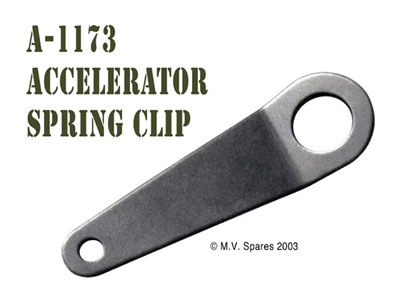 MILITARY WWII JEEP MB GPW CLIP ACCELERATOR SPRING A-1173  CJ-2A, CJ-3A  ARMY JEEP PARTS  www.mvspares.com