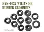 MILITARY WWII JEEP MB GPW MB GROMMET SET - RUBBER MVK-1022