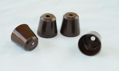 NOS ORIGINAL WWII FORD GPW JEEP GP GPA FORD SEDAN BROWN SPARK PLUG SHIELDS CAPS PART NO. 11A 12425 M.V. SPARES