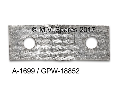 WWII JEEP, WWII JEEP PARTS, WWII JEEP BOND STRAP A-1699 GPW-18852 www.mvspares.com  ARMY JEEP PARTS