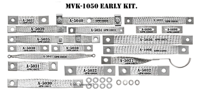 WWII JEEP PARTS, MB GPW BOND STRAP, WWII EARLY RADIO BOND STRAP KIT  ARMY JEEP PARTS